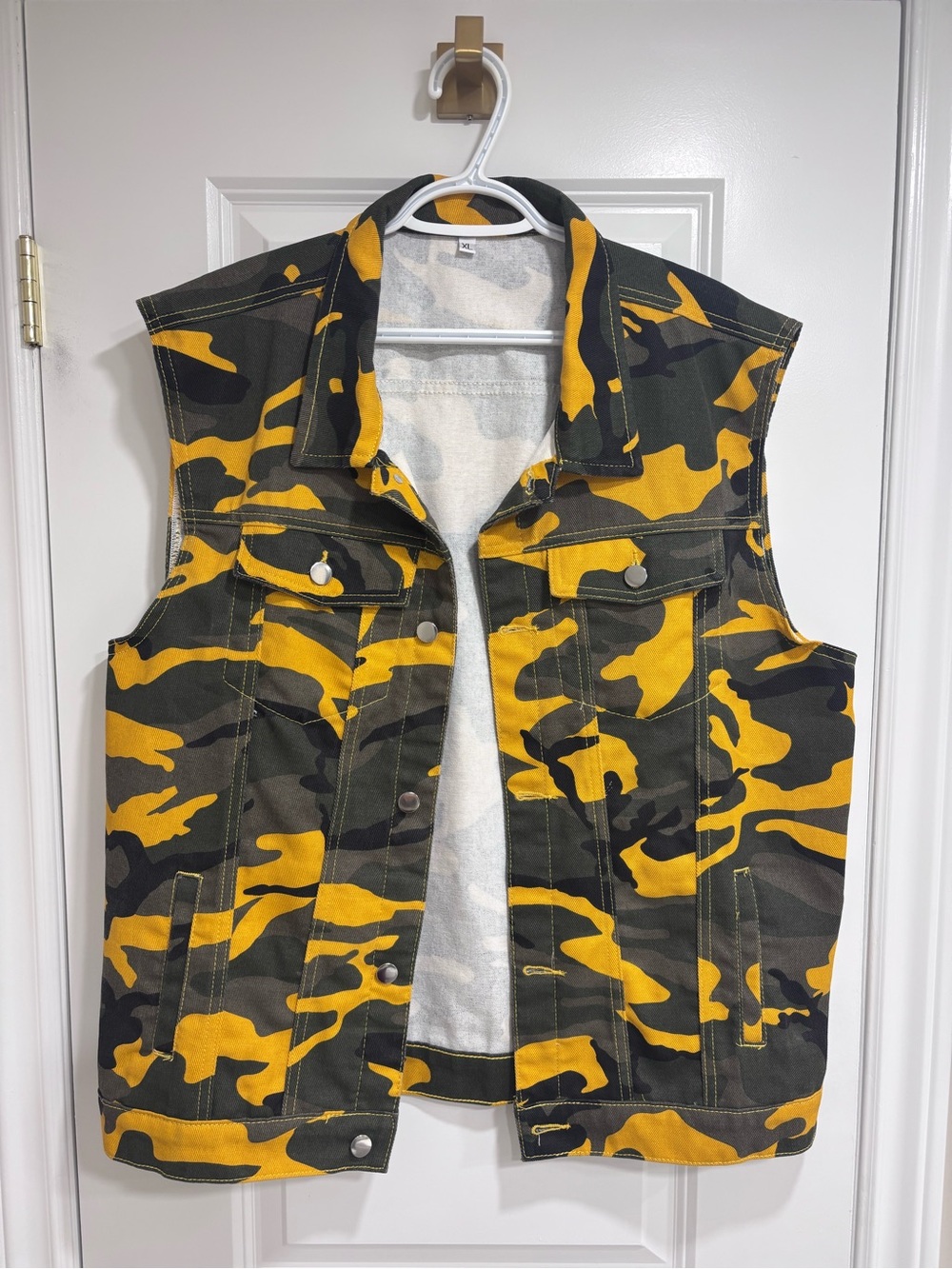 Yellow Camo Vest Jacket